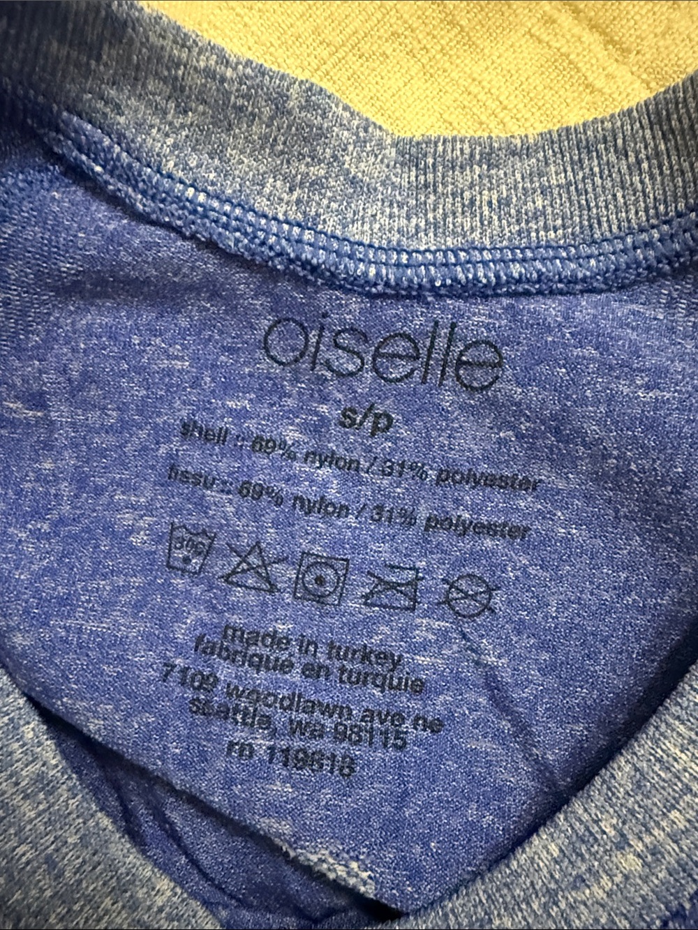 oiselle Blue Long Sleeve Bird-Graphic Performance Tee - Picture 3 of 3